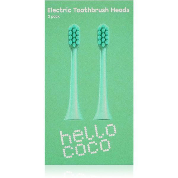 Hello Coco Hello Coco Electric Toothbrush Heads Green nadomestne glave za zobno ščetko 2 kos