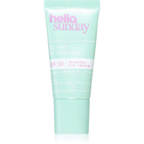 hello sunday hello sunday the one for your eyes gladilna in posvetlitvena krema za predel okoli oči SPF 50 15 ml