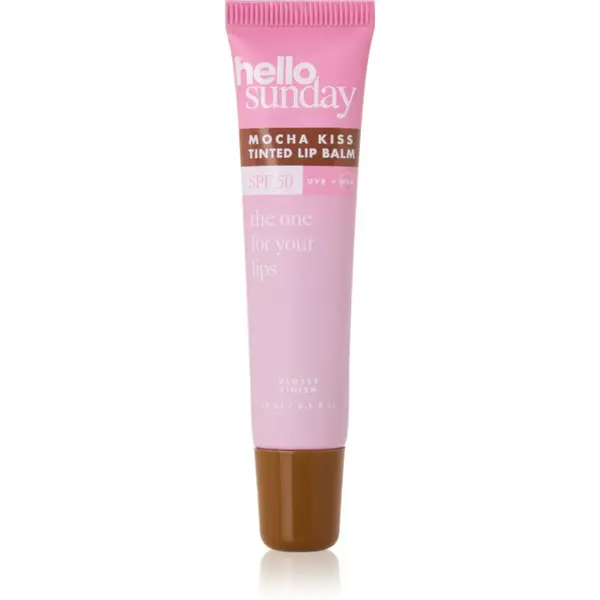 hello sunday hello sunday the one for your lips tinted lip balm tonirani balzam za ustnice SPF 50 odtenek Mocha Kiss 15 ml
