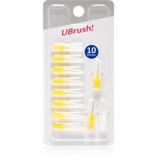 Herbadent Herbadent UBrush! nadomestne medzobne ščetke 0,6 mm Yellow 10 kos