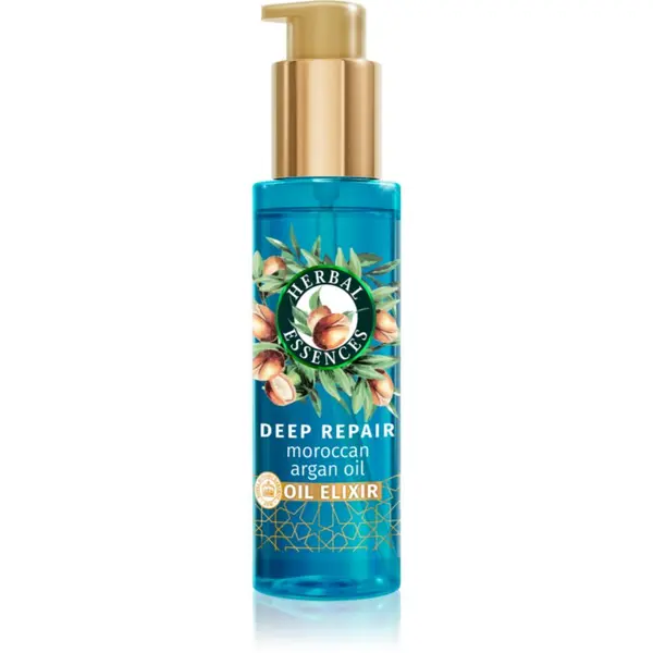 Herbal Essences Herbal Essences Deep Repair Moroccan Argan Oil eliksir brez spiranja za poškodovane in krhke lase 95 ml