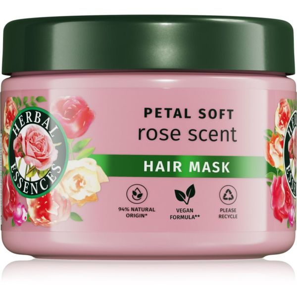 Herbal Essences Herbal Essences Rose Scent Petal Soft hranilna maska za suhe lase 300 ml