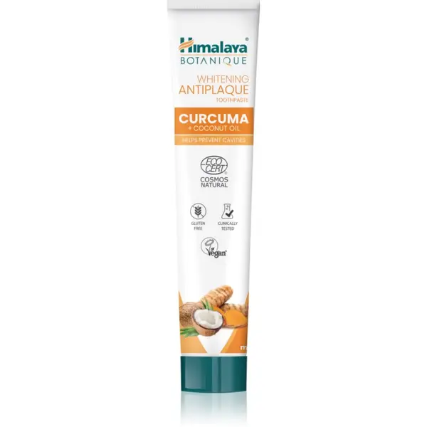 Himalaya Herbals Himalaya Herbals Whitening Antiplaque Curcuma & Coconut Oil zobna pasta proti zobnim oblogam in za zdrave dlesni 75 ml