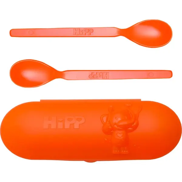 Hipp Hipp Spoons Set jedilni set za pot Orange