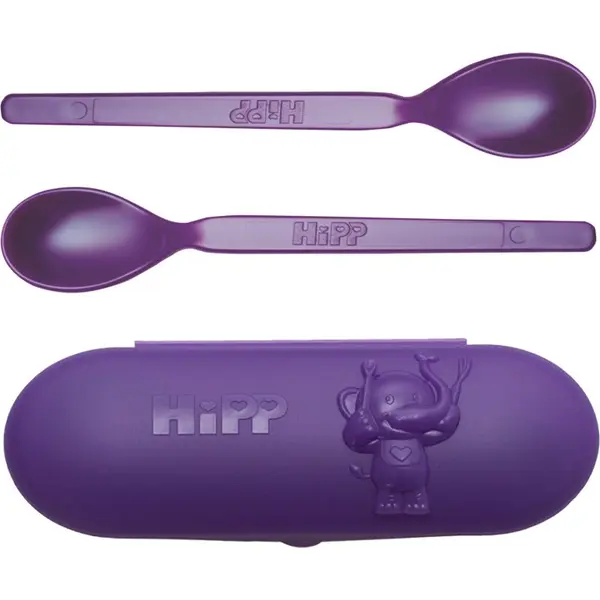 Hipp Hipp Spoons Set jedilni set za pot Purple