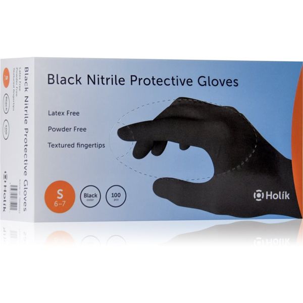 Holík Holík Nitril Black zaščitne rokavice iz nitrila brez pudra velikost S 2x50 kos
