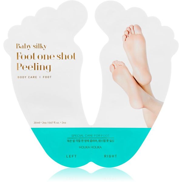 Holika Holika Holika Holika Baby Silky Foot eksfoliacijska maska za razpokana stopala + nogavice 2 x 20 ml