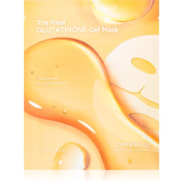 Holika Holika Holika Holika The Real Glutathione Gel Mask revitalizacijska maska iz platna z gelasto teksturo 35 g