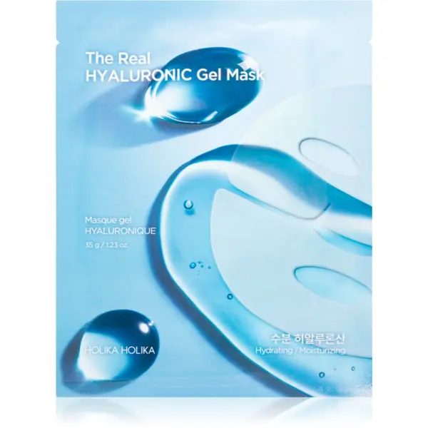 Holika Holika Holika Holika The Real Hyaluronic Gel Mask vlažilna tekstilna maska z gelasto teksturo 35 g