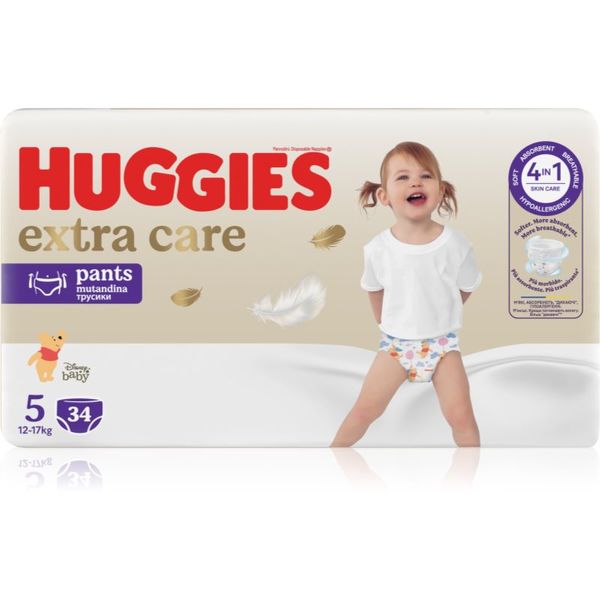 Huggies Huggies Extra Care Pants Size 5 hlačne plenice za enkratno uporabo 12 - 17 kg 34 kos