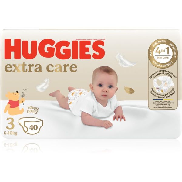 Huggies Huggies Extra Care Size 3 plenice za enkratno uporabo 6-10 kg 40 kos