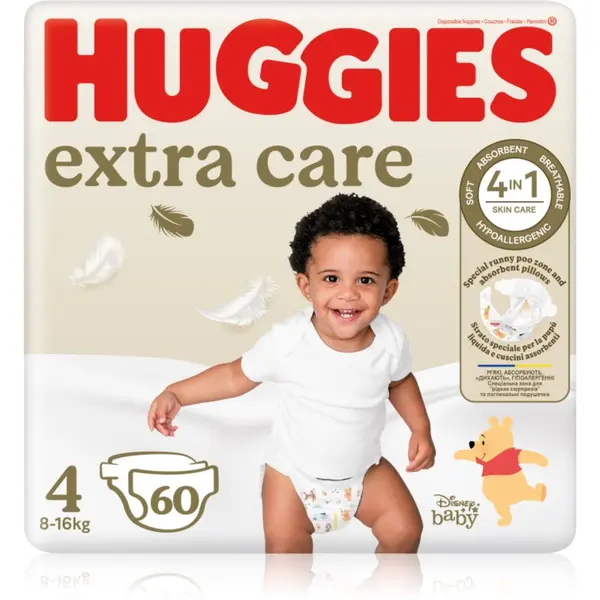 Huggies Huggies Extra Care Size 4 plenice za enkratno uporabo 8-16 kg 60 kos