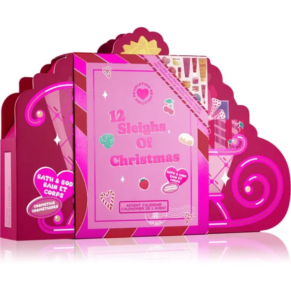 I Heart Revolution I Heart Revolution Advent Calendar 12 Sleighs of Christmas adventni koledar za telo in obraz