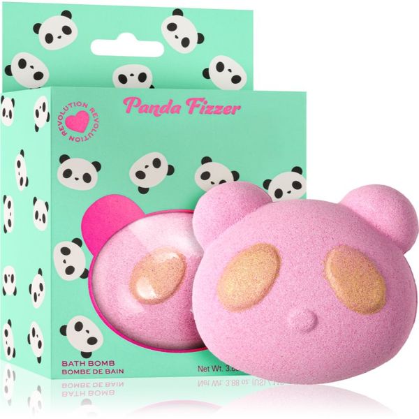 I Heart Revolution I Heart Revolution Bath Fizzer Panda kroglica za kopel z vonjem Cranberry & Vanilla 110 g