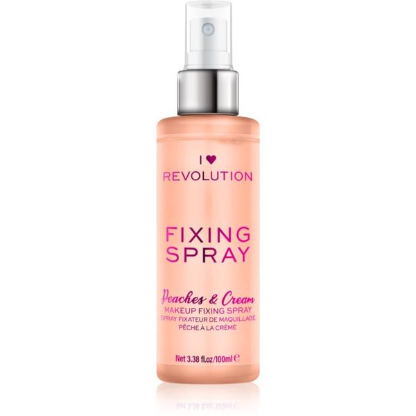 I Heart Revolution I Heart Revolution Fixing Spray pršilo za fiksiranje make-upa z vonjem Peaches & Cream 100 ml