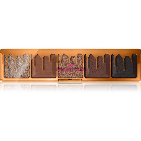 I Heart Revolution I Heart Revolution Mini Chocolate Palette paleta senčil za oči odtenek Dark Chocolate Cake 5,5 g