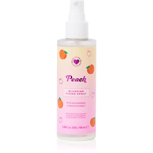 I Heart Revolution I Heart Revolution Peach Mattifying Fixing Spray matirajoče pršilo za utrjevanje make-upa odtenek Peach 100 ml