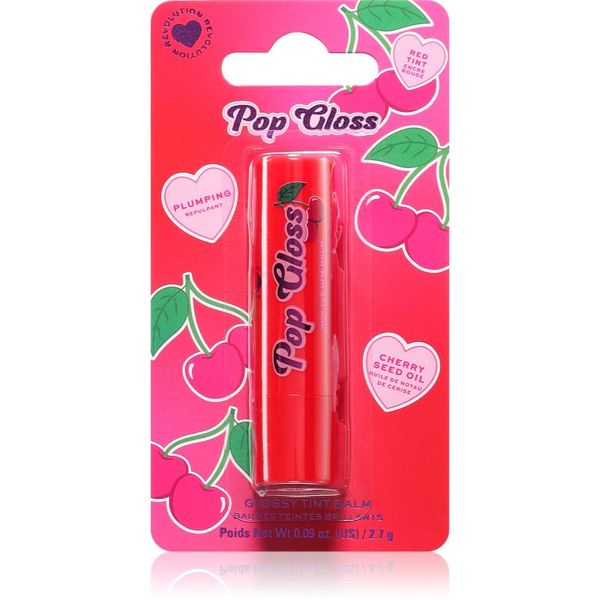I Heart Revolution I Heart Revolution Pop Gloss balzam za ustnice za toniranje odtenek Cherry Red 2.7 g