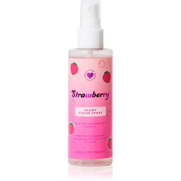 I Heart Revolution I Heart Revolution Strawberry Glow Fixing Spray posvetlitveno fiksacijsko pršilo odtenek Strawberry 100 ml