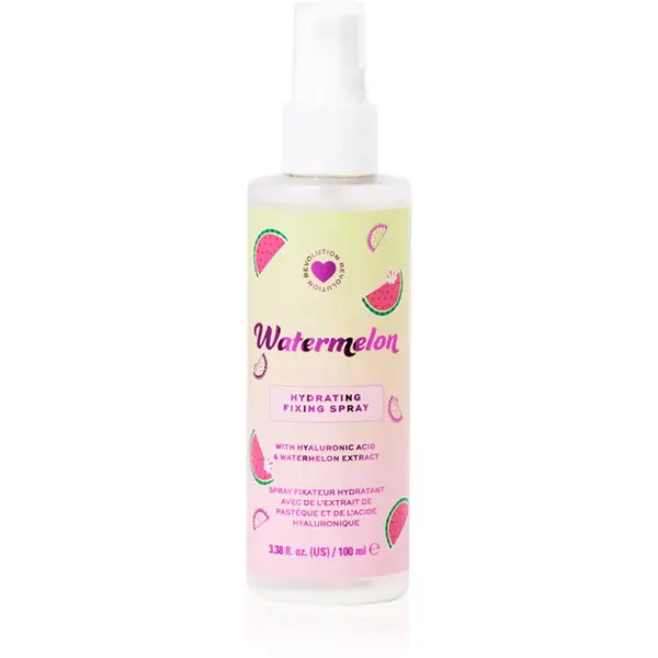I Heart Revolution I Heart Revolution Watermelon Dewy Fixing Spray pršilo za fiksiranje z vlažilnim učinkom odtenek Watermelon 100 ml