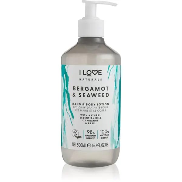 I Love I Love Naturals Bergamot & Seaweed losjon za roke in telo 500 ml