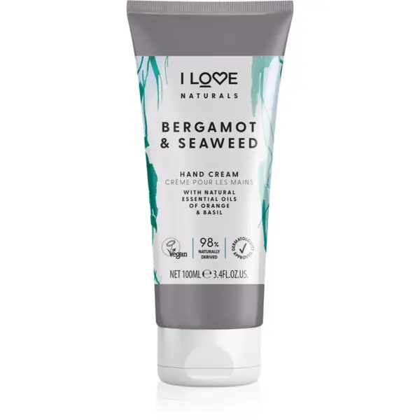 I Love I Love Naturals Bergamot & Seaweed naravna krema za roke 100 ml