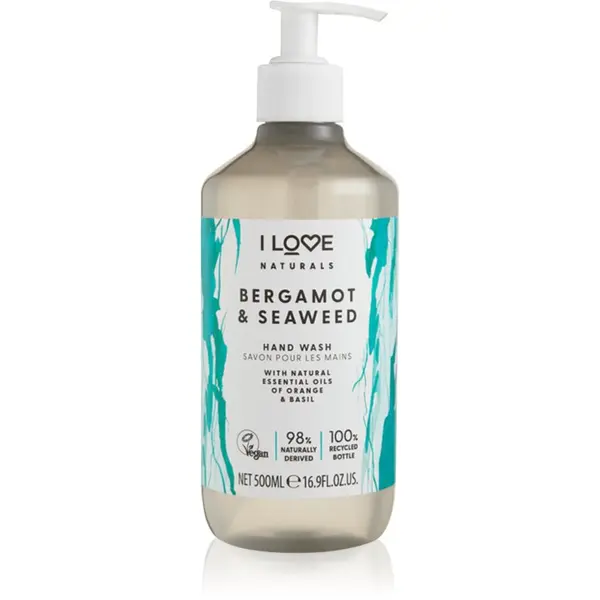 I Love I Love Naturals Bergamot & Seaweed tekoče milo za roke 500 ml