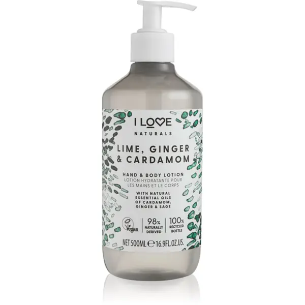 I Love I Love Naturals Lime, Ginger & Cardamom losjon za telo 500 ml