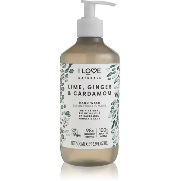 I Love I Love Naturals Lime, Ginger & Cardamom tekoče milo za roke 500 ml