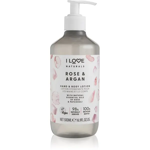 I Love I Love Naturals Rose & Argan losjon za telo 500 ml