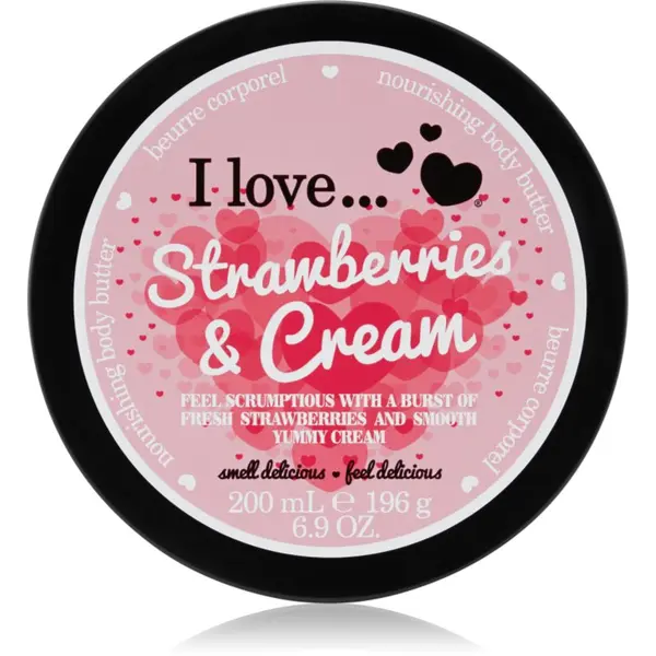 I Love I Love Strawberries & Cream maslo za telo 200 ml