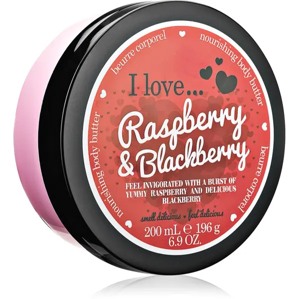 I Love I Love Strawberries & Cream maslo za telo Raspberry & Blackberry 200 ml