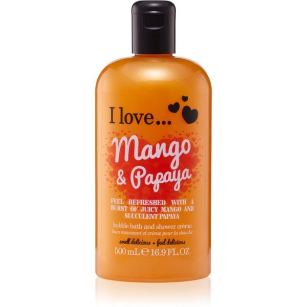 I love... I love... Mango & Papaya krema za prhanje in kopanje 500 ml