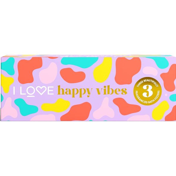 I love... I love... Special Moments Happy Vibes kroglica za kopel dišave Mango, Grapefruit, Peach 3x150 g