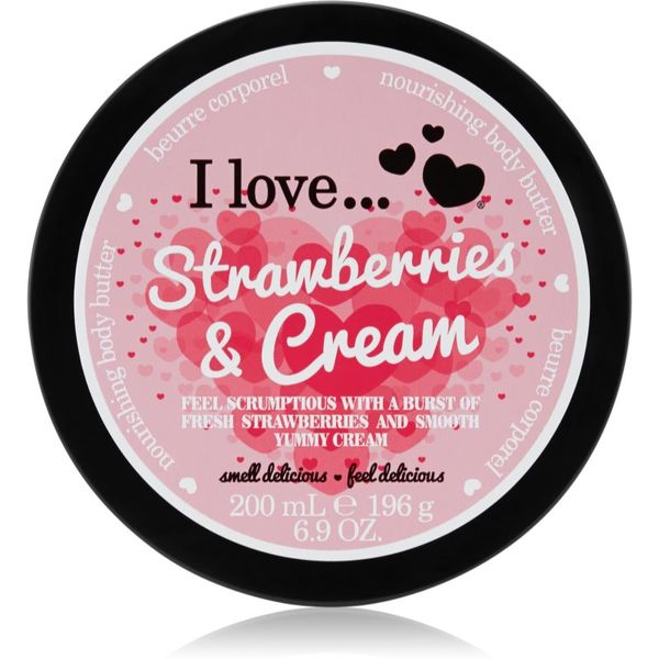 I love... I love... Strawberries & Cream maslo za telo 200 ml