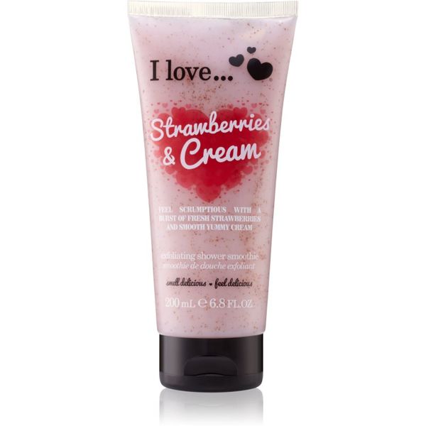 I love... I love... Strawberries & Cream piling za prhanje 200 ml