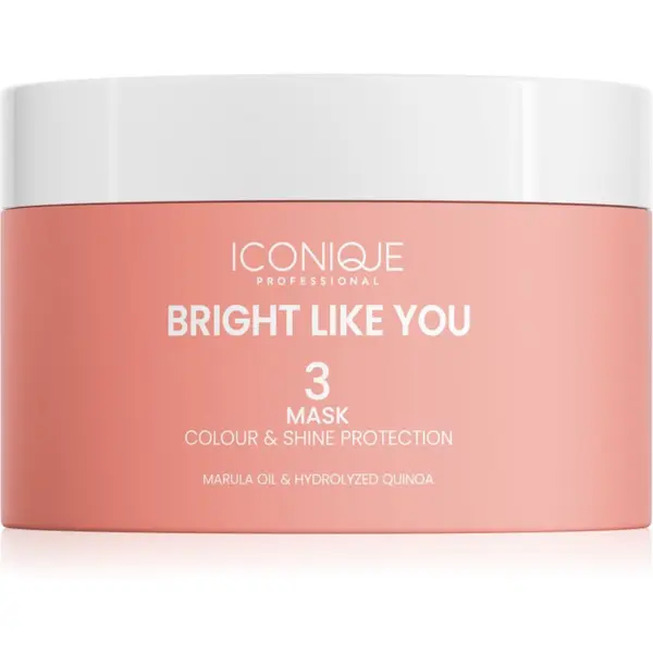 ICONIQUE Professional ICONIQUE Professional BRIGHT LIKE YOU Colour & Shine Protection Mask maska za obnovo in zaščito kože za barvane lase 200 ml