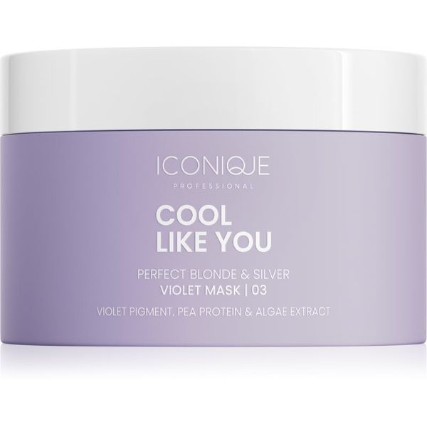 ICONIQUE Professional ICONIQUE Professional COOL LIKE YOU Perfect Blonde & Silver Violet maska za lase za nevtralizacijo rumenih odtenkov 200 ml