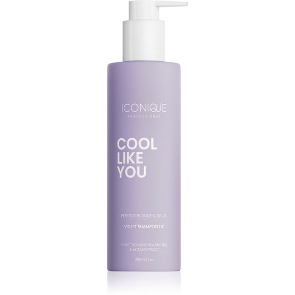 ICONIQUE Professional ICONIQUE Professional COOL LIKE YOU Perfect Blonde & Silver Violet šampon za nevtralizacijo rumenih tonov 250 ml
