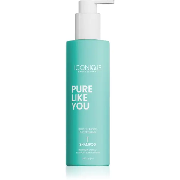 ICONIQUE Professional ICONIQUE Professional PURE LIKE YOU Deep Cleansing & Refreshing Shampoo globinsko čistilni šampon za mastno lasišče 250 ml