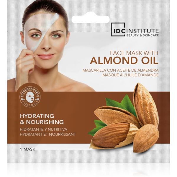 IDC INSTITUTE IDC Institute Almond Oil maska iz platna za obraz za enkratno uporabo 1 kos
