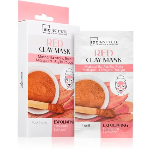 IDC INSTITUTE IDC Institute Red Clay Mask eksfoliacijska maska 3x8 g