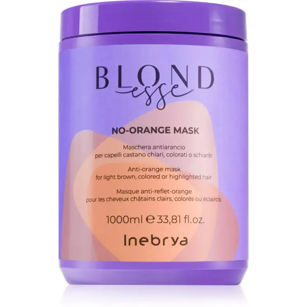 Inebrya Inebrya BLONDesse No-Orange Mask maska za lase za nevtralizacijo medeninastih podtonov 1000 ml