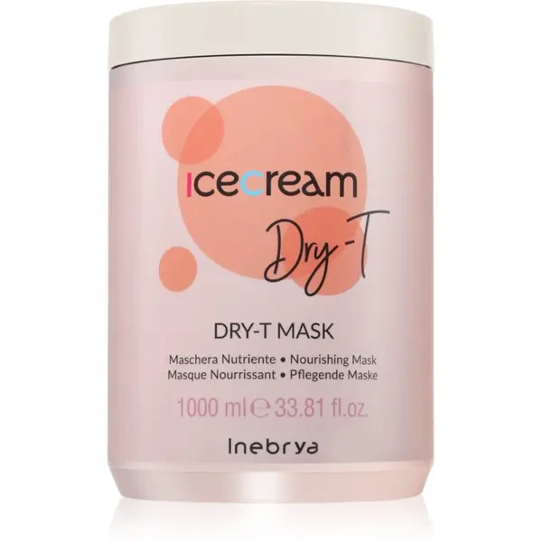 Inebrya Inebrya Ice Cream Dry-T Mask hranilna maska za suhe, obremenjene lase 1000 ml
