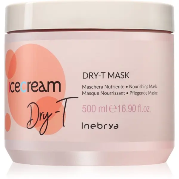 Inebrya Inebrya Ice Cream Dry-T Mask hranilna maska za suhe, obremenjene lase 500 ml