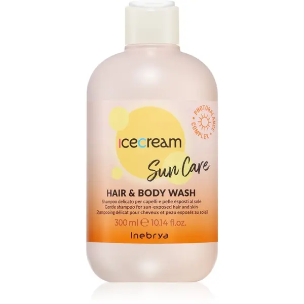 Inebrya Inebrya Sun Care Hair & Body Wash nežni šampon za telo in lase 300 ml