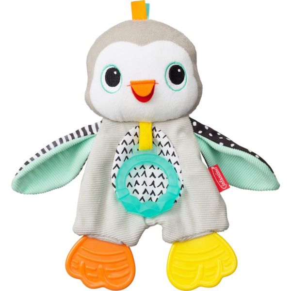 Infantino Infantino Cuddly Teether Penguin plišasta igrača z grizljajočim delom 1 kos