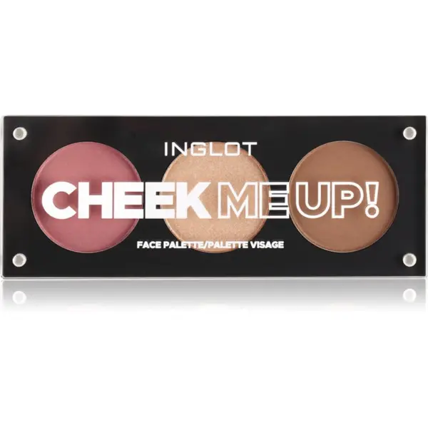 Inglot Inglot Face Palette osvetljevalec, bronzer in rdečilo odtenek Cheek Me Up! 7.2 g