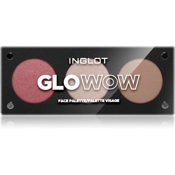 Inglot Inglot Face Palette osvetljevalec, bronzer in rdečilo odtenek GLOWOW 7 g