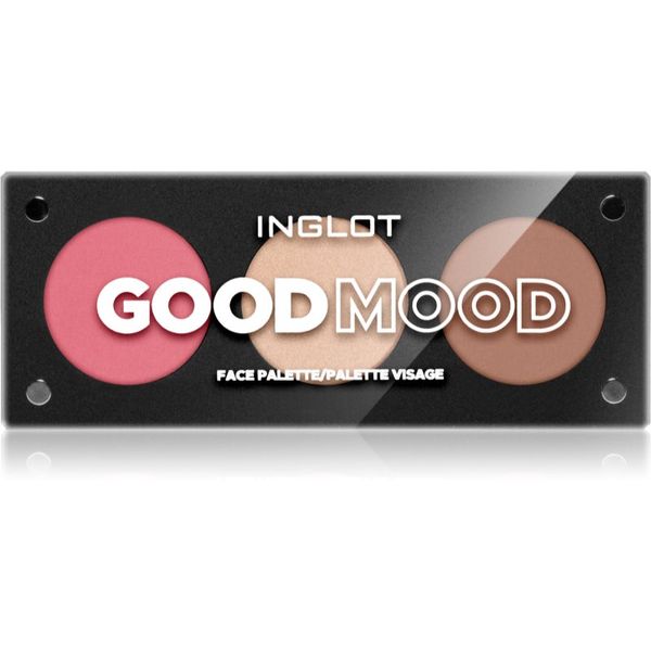 Inglot Inglot Face Palette osvetljevalec, bronzer in rdečilo odtenek Good Mood 7 g